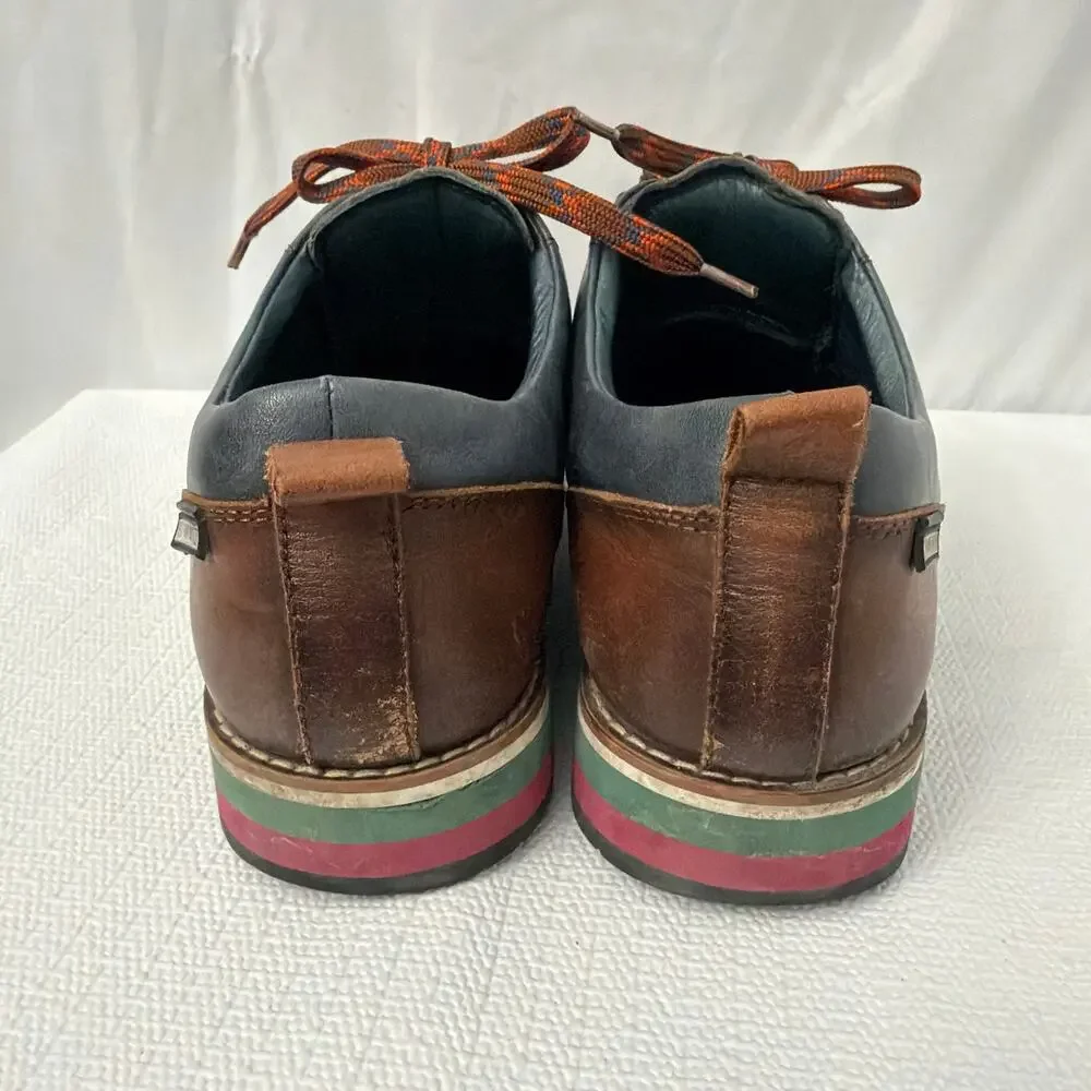 Pikolinos Pirineos Brown Leather Oxford Shoes Mens Size 8